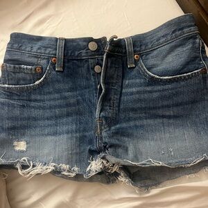 Levis 501 Denim Blue Women's Shorts
